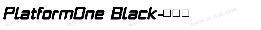 PlatformOne Black字体转换
